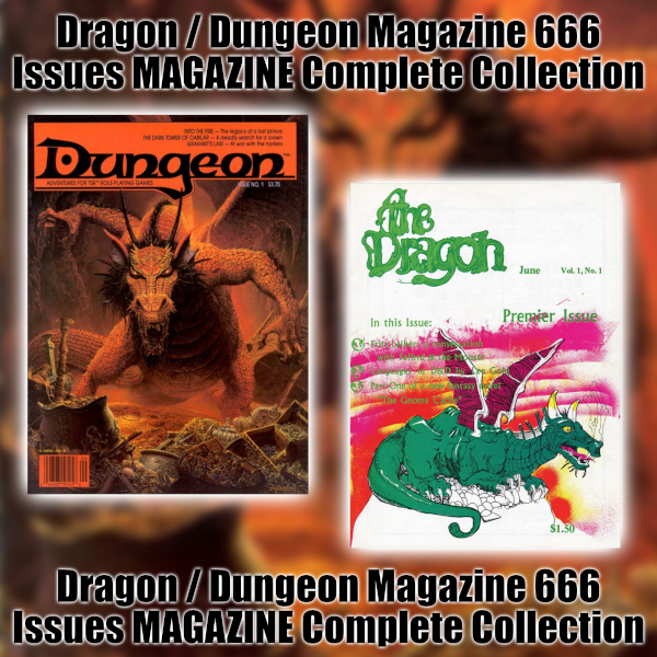 Dragon / Dungeon Complete Magazine Collection 666 Issues