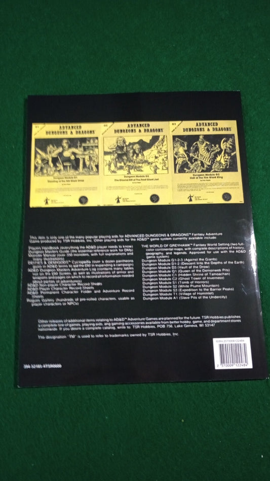 1e AGAINST THE GIANTS G1-3 Softcover Advanced Dungeons Dragons AD&D 1st Edition