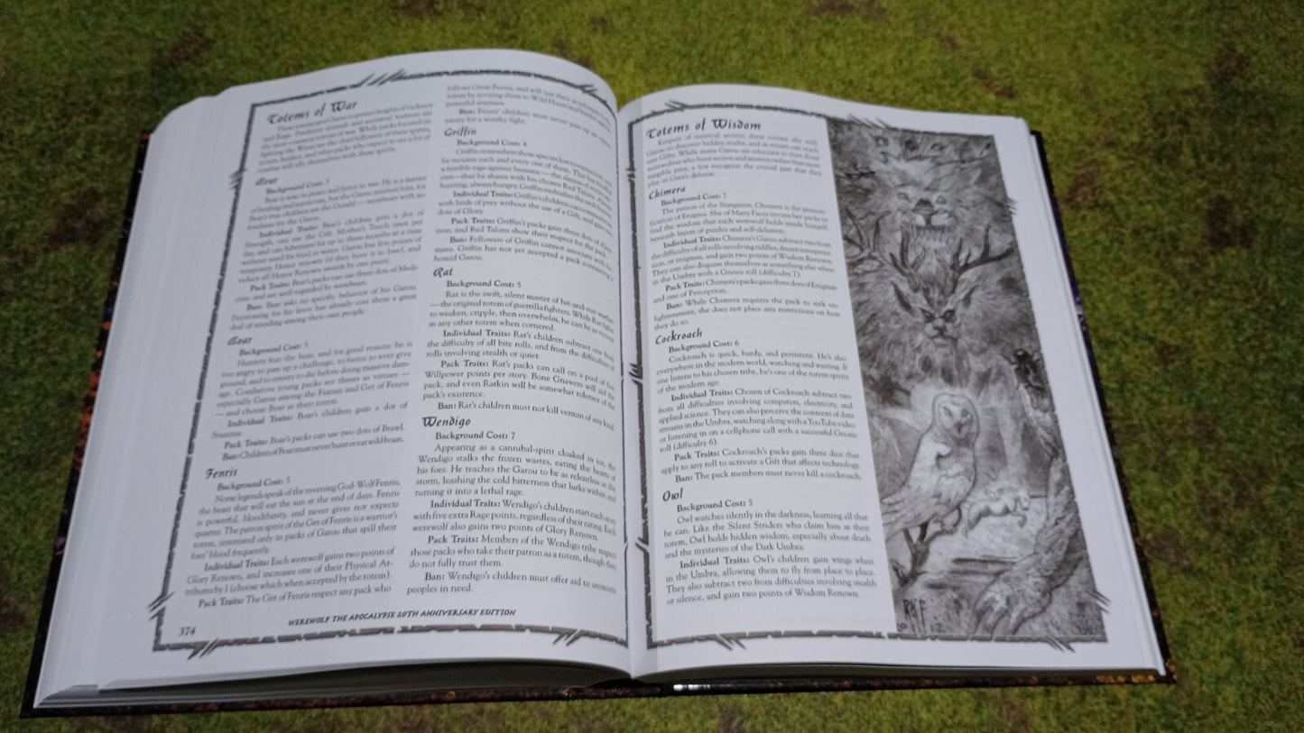 Black & White HARDCOVER Werewolf: The Apocalypse 20th Anniversary Edition POD