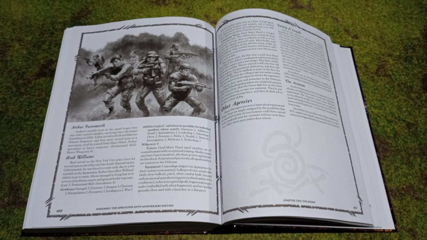 Black & White HARDCOVER Werewolf: The Apocalypse 20th Anniversary Edition POD