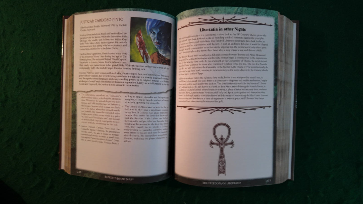 HARDCOVER V20 Beckett's Jyhad Diary Vampire the Masquerade 20th Onyx Path
