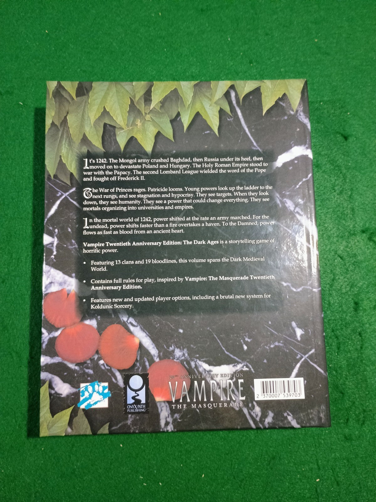 HARDCOVER Vampire 20th Anniversary Edition: The Dark Ages RPG Onyx Path