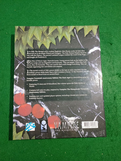 HARDCOVER Vampire 20th Anniversary Edition: The Dark Ages RPG Onyx Path