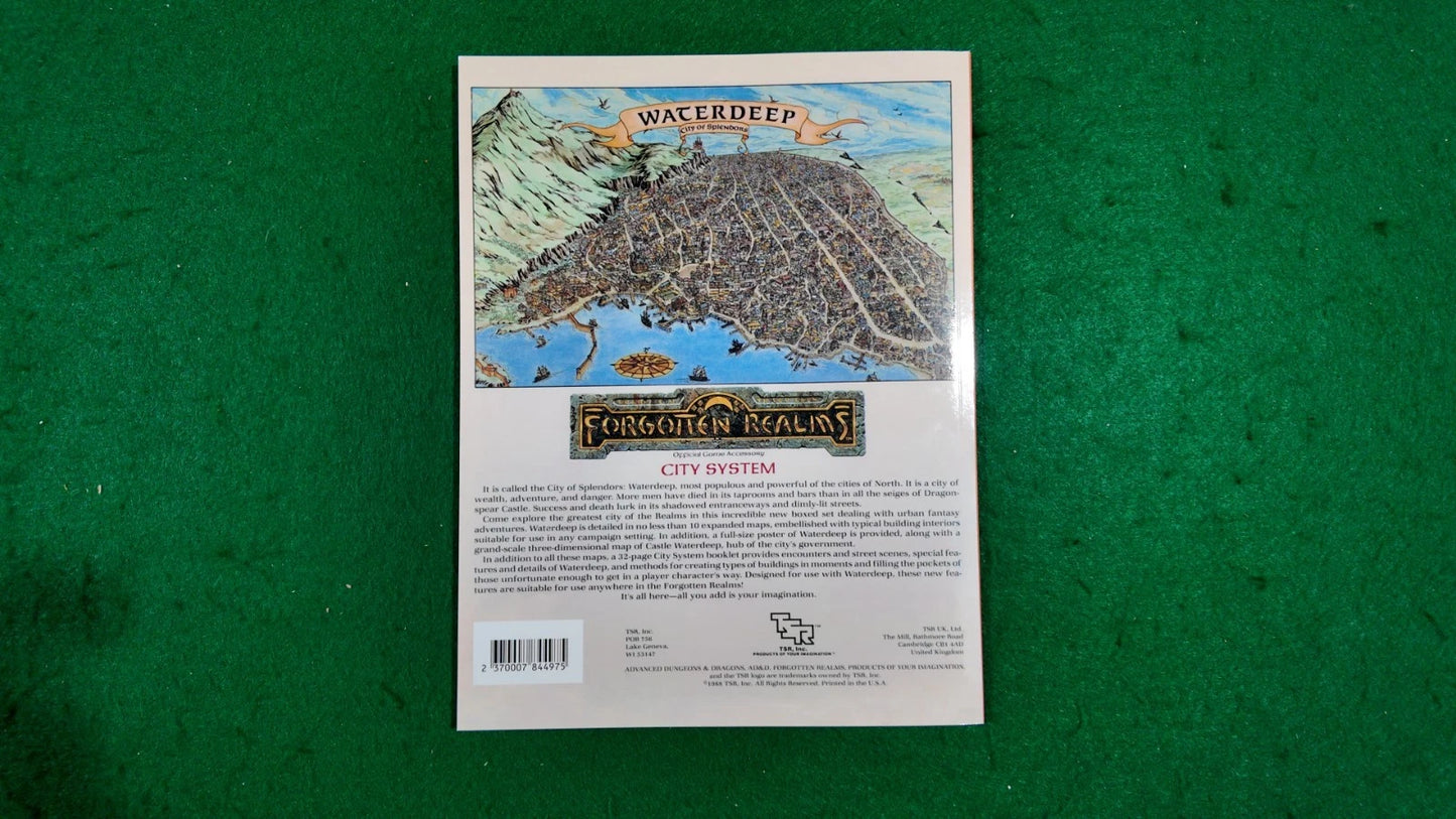 CITY SYSTEM Forgotten Realms Advanced Dungeons and Dragons AD&D 1e 1st Edition