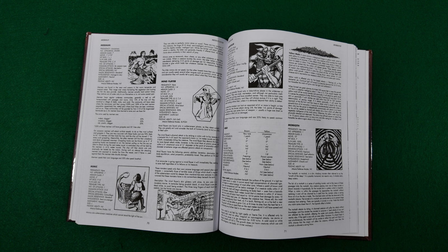 HARDCOVER 1E Monster Manual Advanced Dungeons & Dragons AD&D 1st Edition