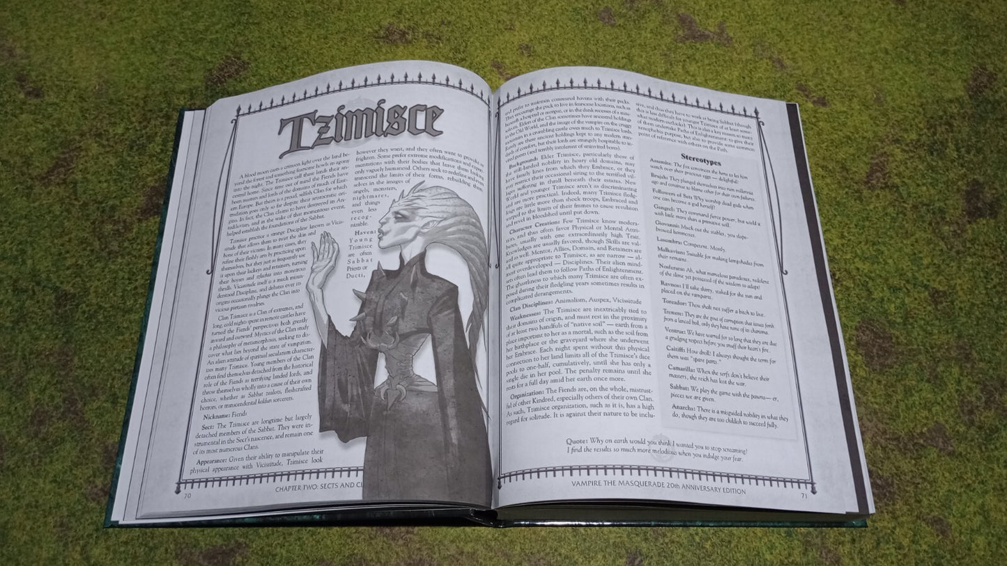HARDCOVER B&W Vampire the Masquerade 20th Anniversary Edition V20