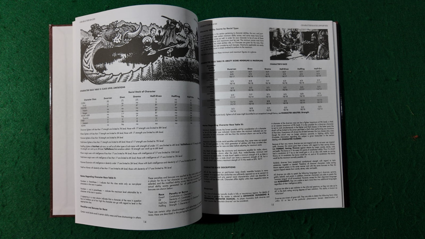HARDCOVER 1E Players Handbook Advanced Dungeons & Dragons AD&D 1st Edition
