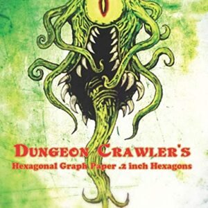 Dungeon Crawler's Hexagonal Graph Paper .2 inch Hexagons: 150 pages, Perfect Bound Ink Bleed Free - Perfect For RPG Mapping, Campaign Notes, Adventure Creation