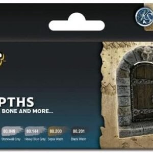 Vallejo - Wizkids | Dungeon Depths | Modeling Wargames Premium Paints Set | Ideal for Anything that may Be Found in the Deepest and Darkest Dungeons | Contains 8 Bottles x 8 ml. (0.27 fl.oz.)