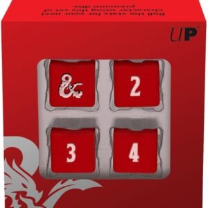Heavy Metal Red and White D6 Dice Set for Dungeons & Dragons - Great for RPG, DND, MTG as Gamer Dice or Board Gaming Dice