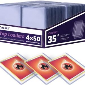 200ct Top Loaders Compatible with Trading Card 35pt 3” x 4“ Rigid Sports Cards Protectors, Hard Plastic Sleeves Toploader for MTG, Yugioh, Baseball, Sports Game Card (200ct Top Loaders)