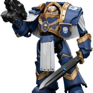 JOYTOY Warhammer Horus Heresy Ultramarines Cataphractii Terminator Squad 5.35in Sergeant with Power Sword 1:18 Scale Action Figure Mecha Joy Toy Collection Model