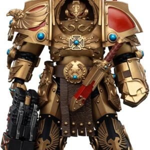 JOYTOY Action Figure 1/18 Warhammer The Horus Heresy Legio Custodes Aquilon Terminator Squad Aquilon with Twin-Linked Adrathic Destructor Collection Model Birthday Gifts