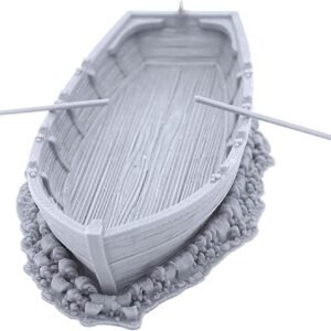 EnderToys Row Boat by Printable Scenery, 3D Printed Tabletop RPG Scenery and Wargame Terrain for 28mm Miniatures