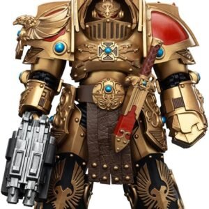 JOYTOY Warhammer The Horus Heresy Legio Custodes Aquilon Terminator Squad Aquilon with Twin-Linked Adrathic Destructor 5.4in 1/18 Action Figure with Exquisite Design, Gifts for Fans & Collectors
