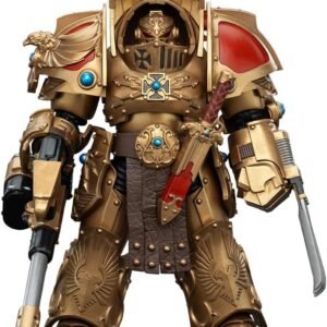 JOYTOY Action Figure 1/18 Warhammer The Horus Heresy Legio Custodes Aquilon Terminator Squad Aquilon with Infernus Firepike Collection Model Birthday Gifts