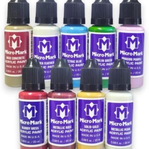 Micro-Mark Legendary Wargame Acrylic Paint Set – 9-Piece 20ml High-Pigment Acrylics for Fantasy, Sci-Fi & Tabletop Miniatures – Brush & Airbrush Compatible