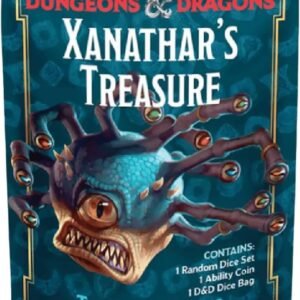 Dungeons & Dragons: Xanathar's Treasure Pack - Randomly Assorted Set w/ 7pc Dice, Metal Coin & Dice Bag - RPG, D&D Waterdeep Collection, Sirius Dice