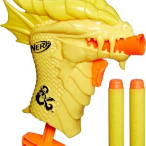 Nerf MicroShots Dungeons & Dragons Palarandusk Blaster, 2 Elite 2.0 Darts, Kids Outdoor Games, D&D Blaster Toys for Ages 8 and Up
