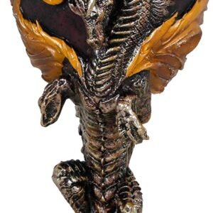 alikiki Medieval Flame Dragon Wine Goblet - Fantasy Dungeons and Dragons Wine Chalice Goblet- 7oz Stainless Steel Cup Drinking Vessel - Ideal Novelty Gothic Father Day Gift Party Idea