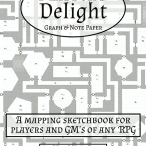 Mapper's Delight: RPG Graph Paper Sketchbook & Notebook (Black & White Style Cover)