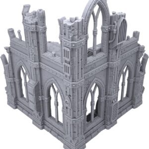 EnderToys Gothic Sci-Fi Ruins by Terrain4Print (Set C), 3D Printed Tabletop RPG Scenery and Wargame Terrain for 28mm Miniatures