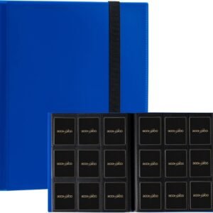 Card Binder 9 Pocket Storage 360 Card Binder,Trading Card Binder Senior and Sturdy Side-Loading Album,Intended For YuGiOh,MTG, TCG,Game Cards & Baseball Card Binde,（Blue）