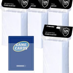 500 Pack Inner Card Sleeves, Premium Clear Perfect Fit Inner Sleeves for Double-Sleeving, Protect All Your Standard MTG Card, Trading Cards, TCG Card, Game Gard, Never Tear 64x89mm
