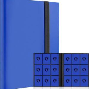 Card Binder, Premium Card Book for 360 Cards, Sturdy Card Album for Collectible Cards, Side-Loading Card Collection Folder for TCG, MTG, Yugioh, Other Game Cards, Sport Cards, Dark blue