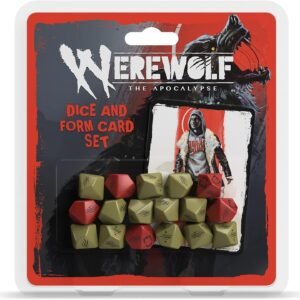Werewolf: The Apocalypse 5th Edition Roleplaying Game Dice & Form -Card Set - RPG Accessory, Contains 17 Dice & 5 -Cards