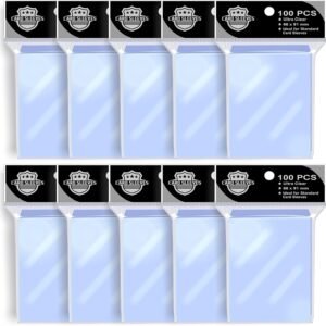 1000PS Penny Trading Card Sleeves for Board Game,Standard Size 66 * 91mm,Hold Perfect for Baseball,Football,Magic,Yugioh Card Sleeves