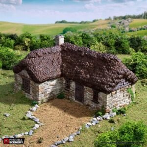 Highland Stone Barn DND Terrain for Dungeons and Dragons Terrain, D&D, Pathfinder, Warhammer 40k, Miniatures, D and D, Dungeons and Dragons Gifts, Dungeon Master