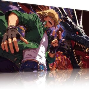 MTG Playmat TCG Board Game Trading Card Game Play Mat Stitched Edges Smooth Surface Rubber Base Aged Map 23.6x13.7in and Free Storage Bags (Joey Wheeler)