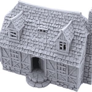 Perfectly Normal House by Printable Scenery, 3D Printed Tabletop RPG Scenery and Wargame Terrain 28mm Miniatures