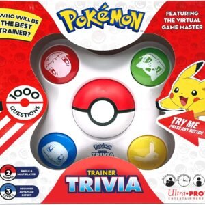 Pokemon Trainer Trivia Toy Featuring The Virtual Game Master 2 Modes Single & Multiplayer, Guessing Brain Game Pokemon Go Digital Travel Board Games