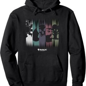 Magic: The Gathering Themed Colors & Symbol Panels Pullover Hoodie